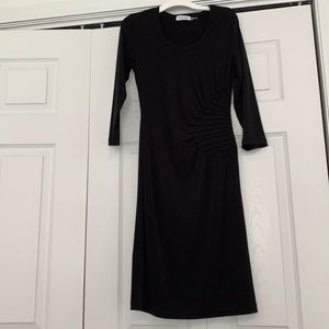 3/4 sleeve black dress
